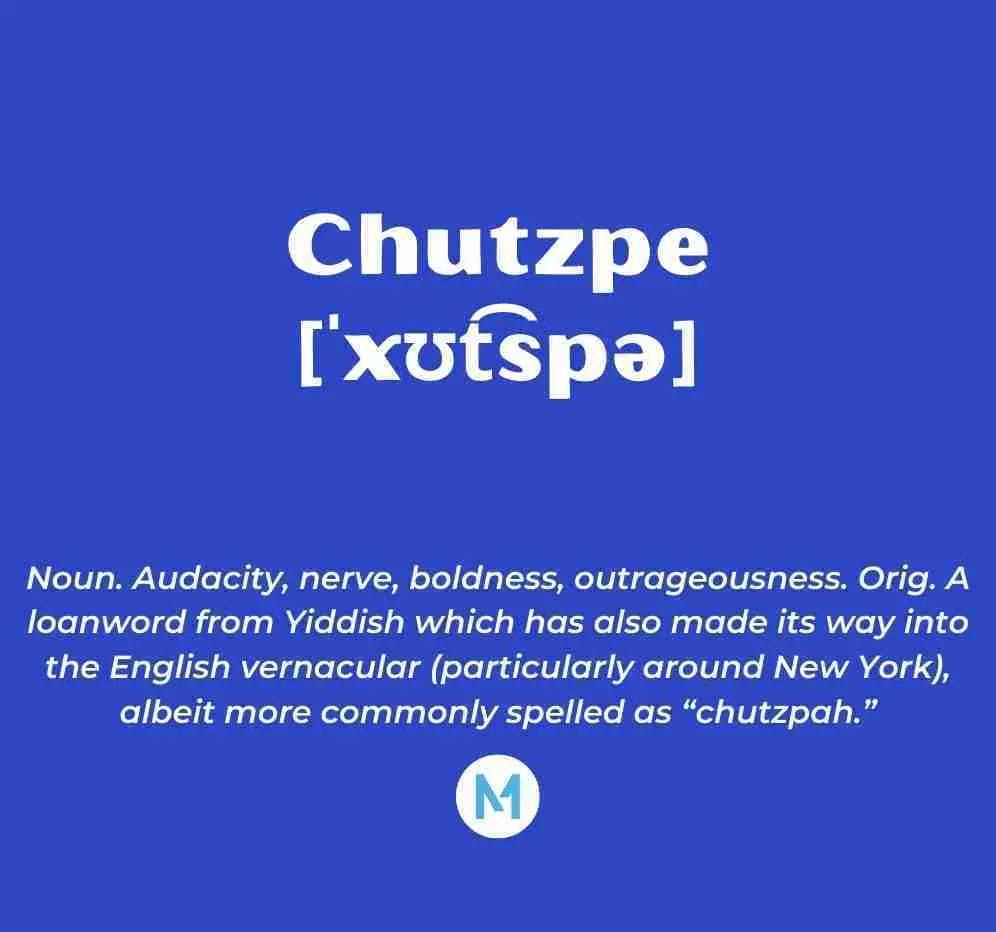 Word of the Week: Chutzpe [ˈxʊt͡spə] – Vienna in English