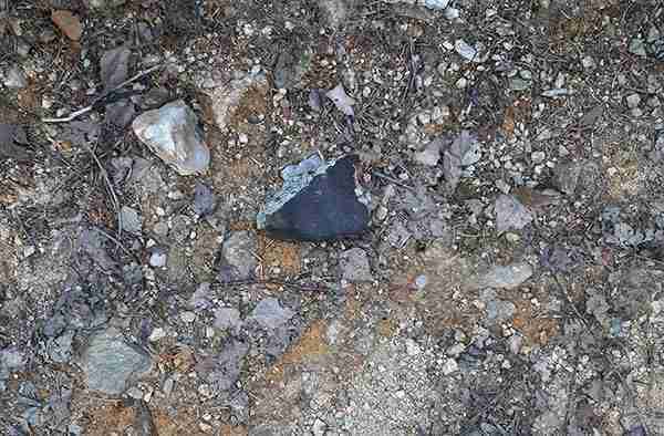 Kindberg Meteorite on ground