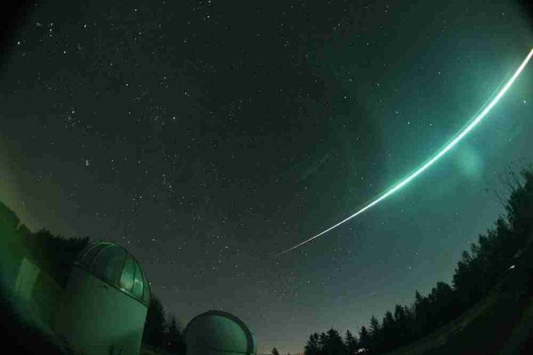 A meteor enters the atmosphere over Central Europe at 4:46 am on Nov 19, 2020