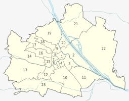 A map of Vienna's districts